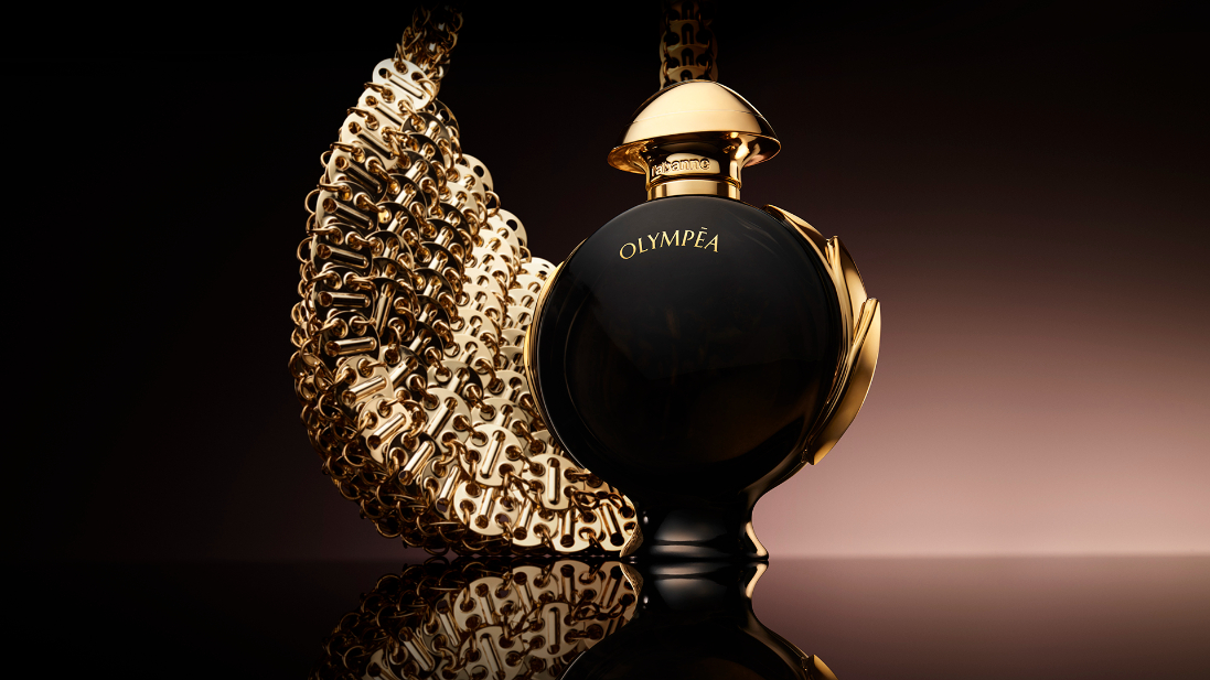 Perfume with gold wings